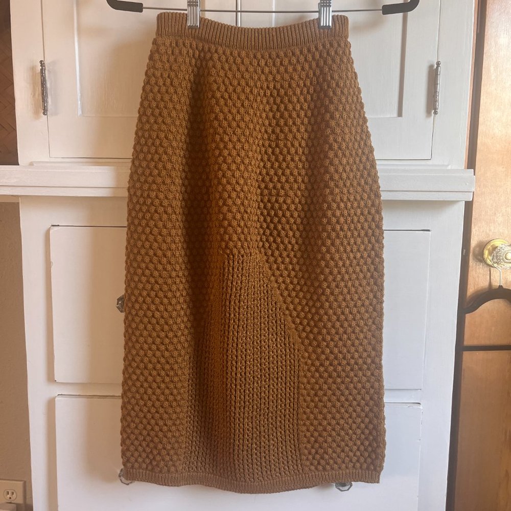 Beklina Pastiche Knit Skirt in Tostado